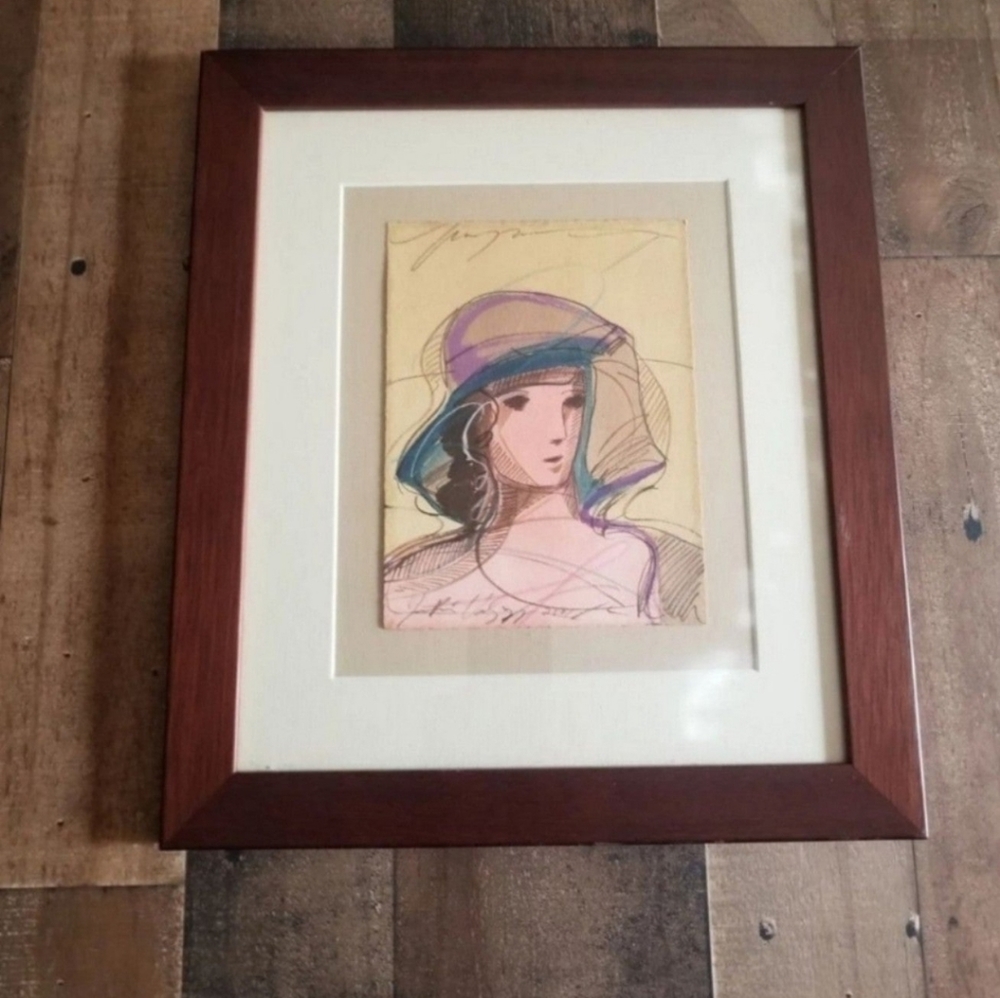 Framed artwork sketch fashion drawing - Picture 10 of 11